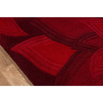 Delhi Area Rug, Red, 3&