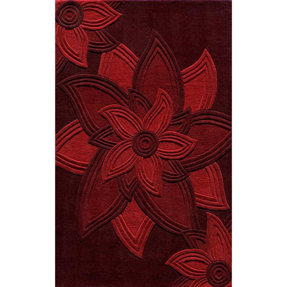 Delhi Area Rug, Red, 3&