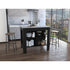 Delos Kitchen Island - Black/Ibiza Marble - Ethereal Company