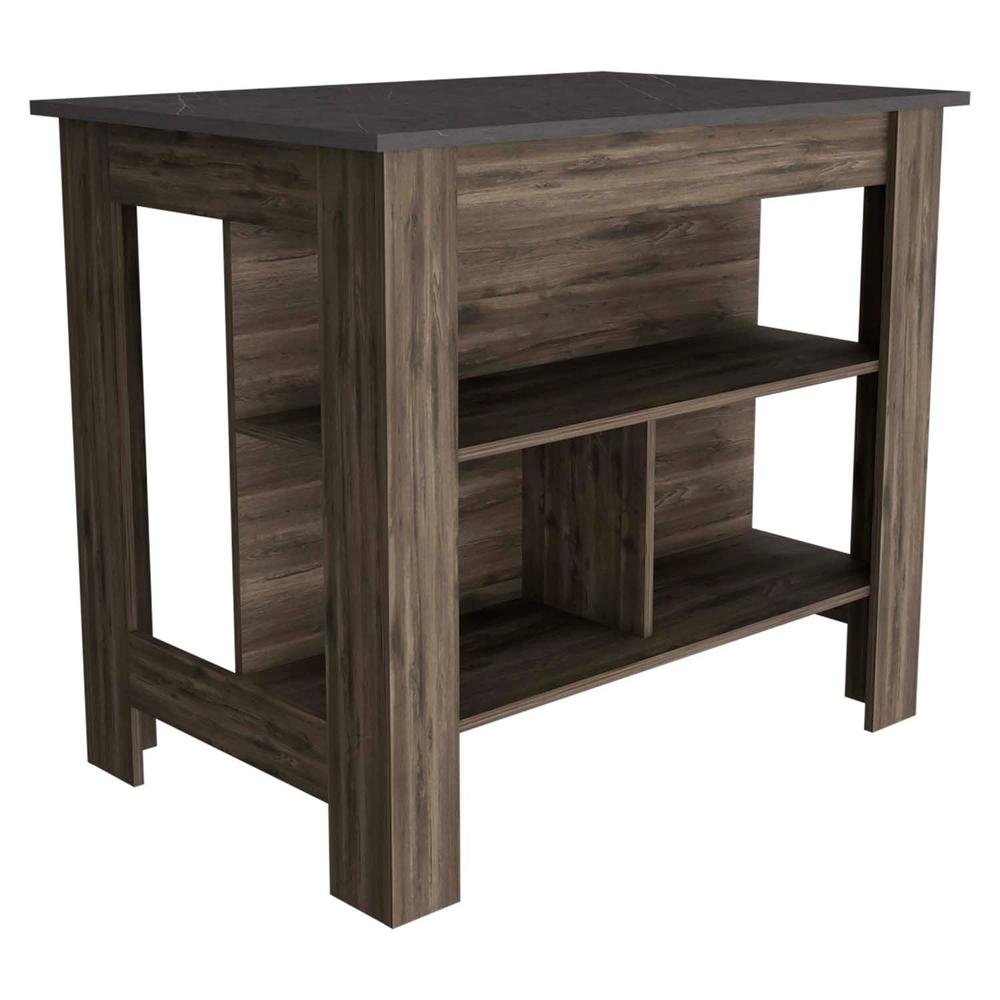 Delos Kitchen Island Dark Brown - Onix - Ethereal Company