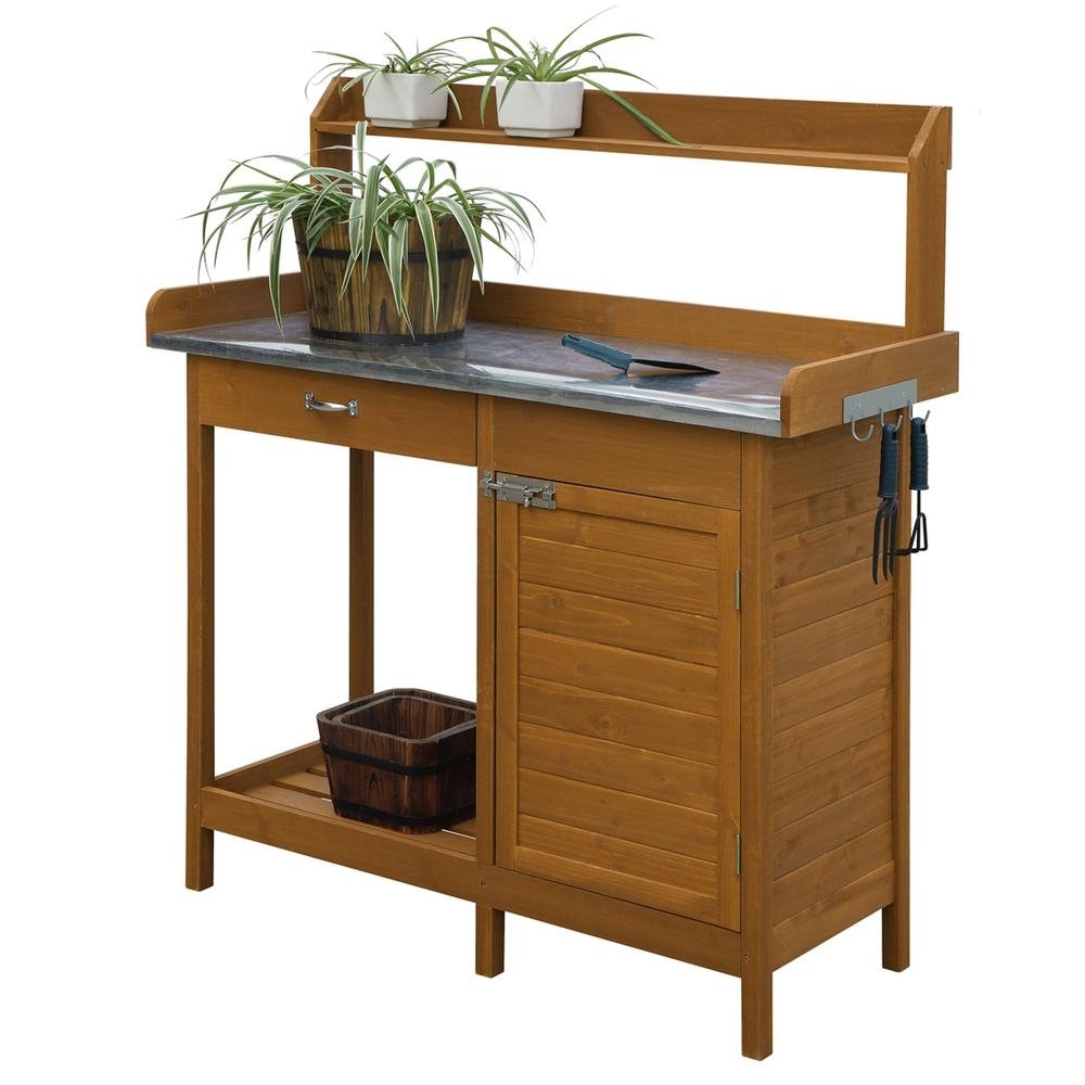 Deluxe Potting Bench with Cabinet - Ethereal Company