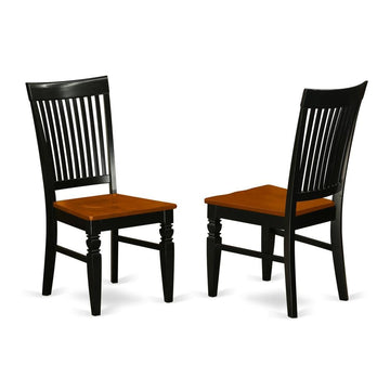 Dining Chair Black &amp; Cherry, WEC-BCH-W - Ethereal Company