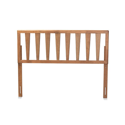 Duncan Modern and Contemporary Ash Walnut Finished Wood Queen Size Headboard - Ethereal Company