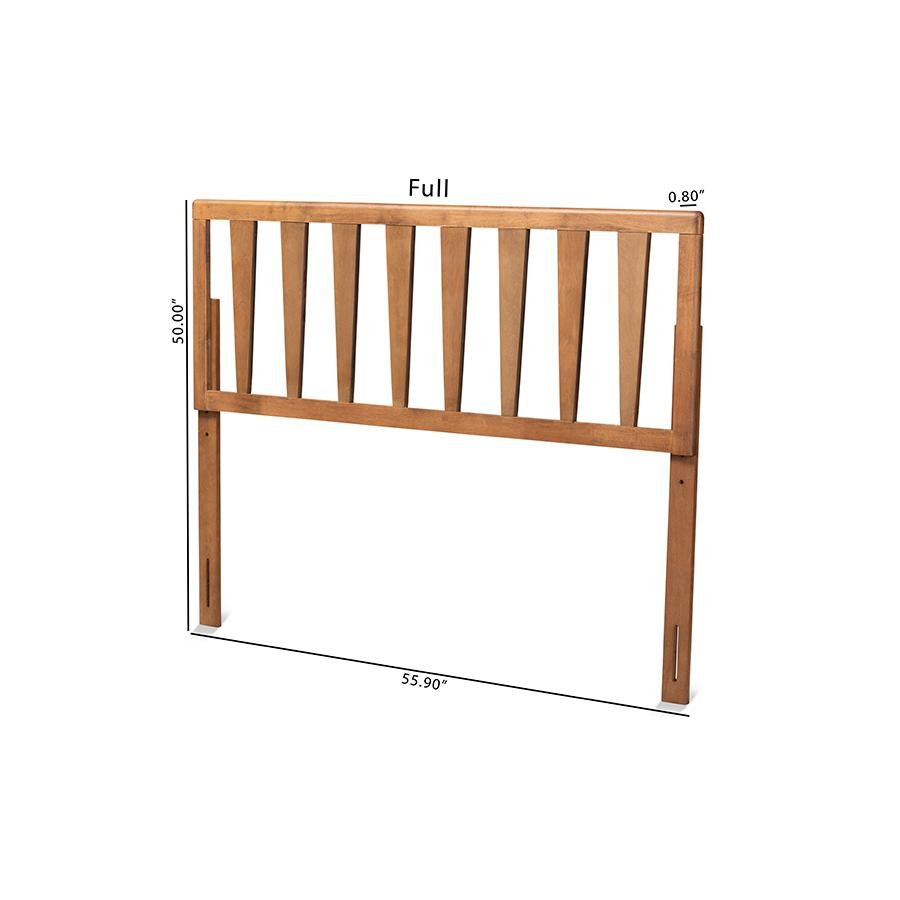 Duncan Modern and Contemporary Ash Walnut Finished Wood Queen Size Headboard - Ethereal Company