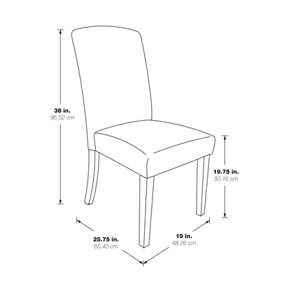 Everly Dining Chair 2pk, Charcoal - Ethereal Company