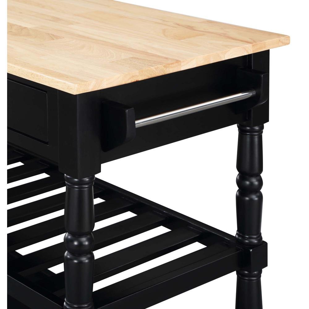 French Country Kitchen Cart-Black - Ethereal Company