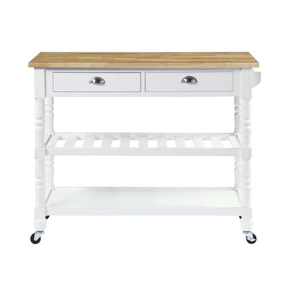 French Country Kitchen Cart-White - Ethereal Company