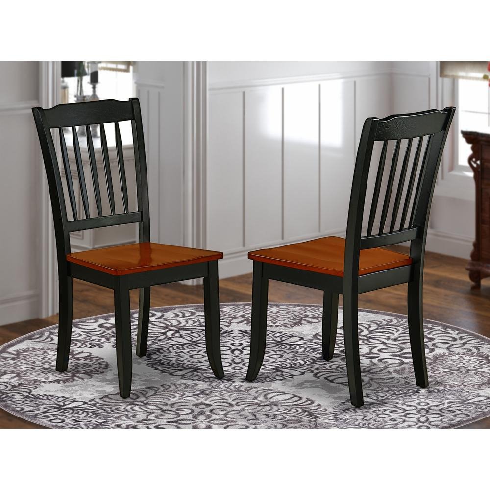 Fresca Dining Chair - Black &amp; Cherry (set Of 2) - Ethereal Company