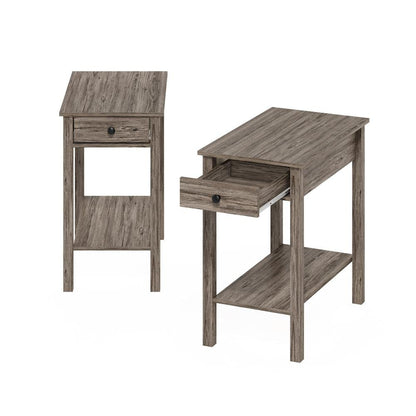 Furinno Nightstands -Set of 2-Rustic Oak - Ethereal Company