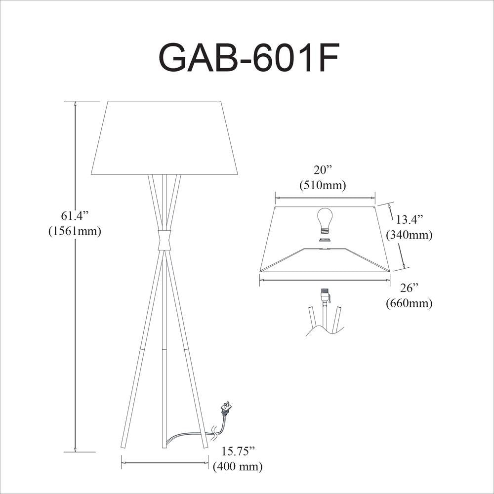 Gabriela Floor lamp -JTone Black &amp; Gold - Ethereal Company