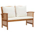 Garden Bench with Cushions 46.9" Solid Acacia Wood - Ethereal Company