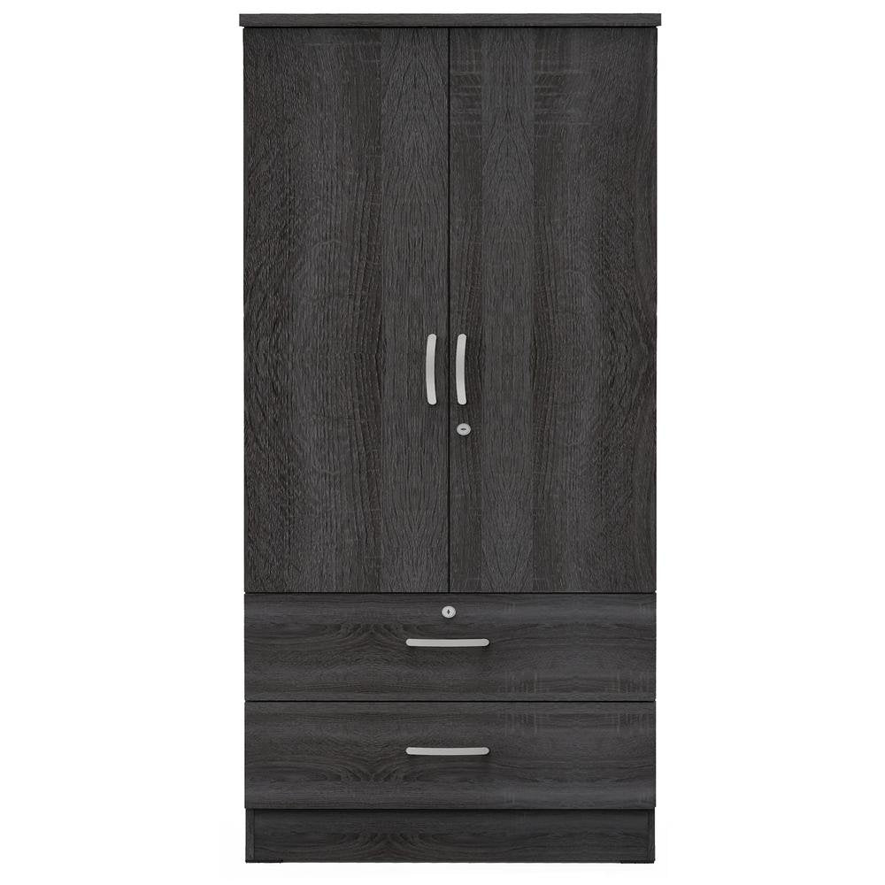 Grace Wardrobe Armoire in Gray - Ethereal Company