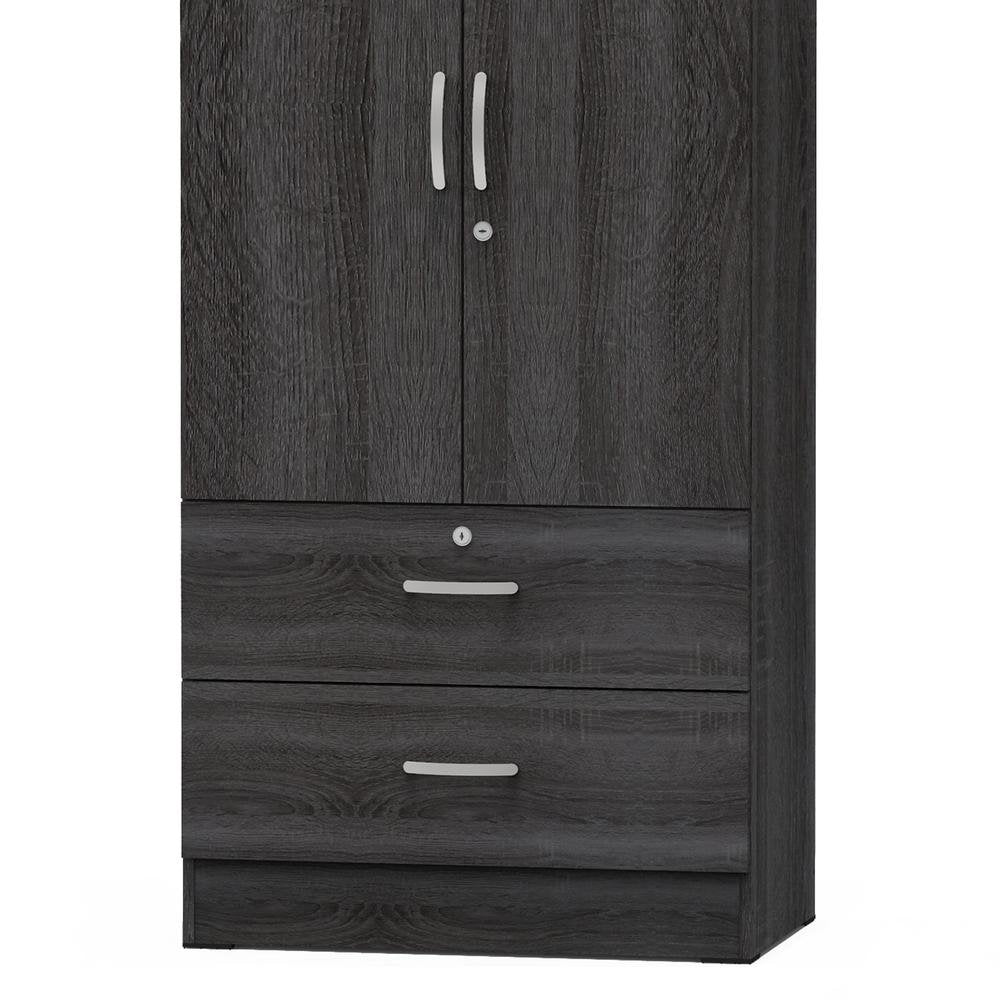 Grace Wardrobe Armoire in Gray - Ethereal Company