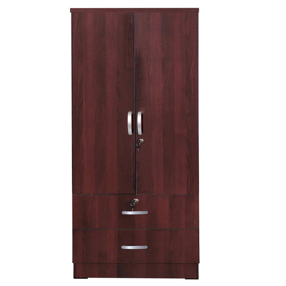 Grace Wardrobe Armoire - Mahogany - Ethereal Company