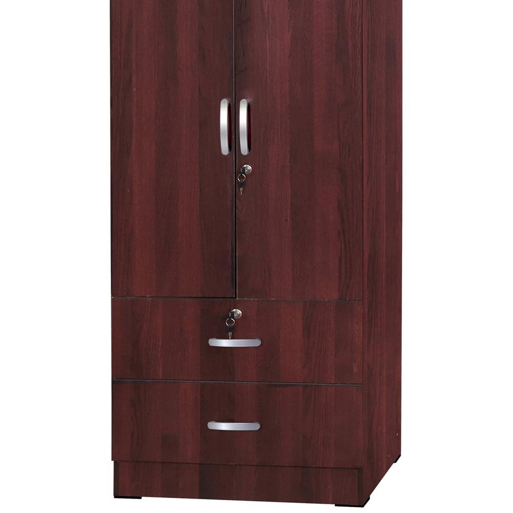 Grace Wardrobe Armoire - Mahogany - Ethereal Company