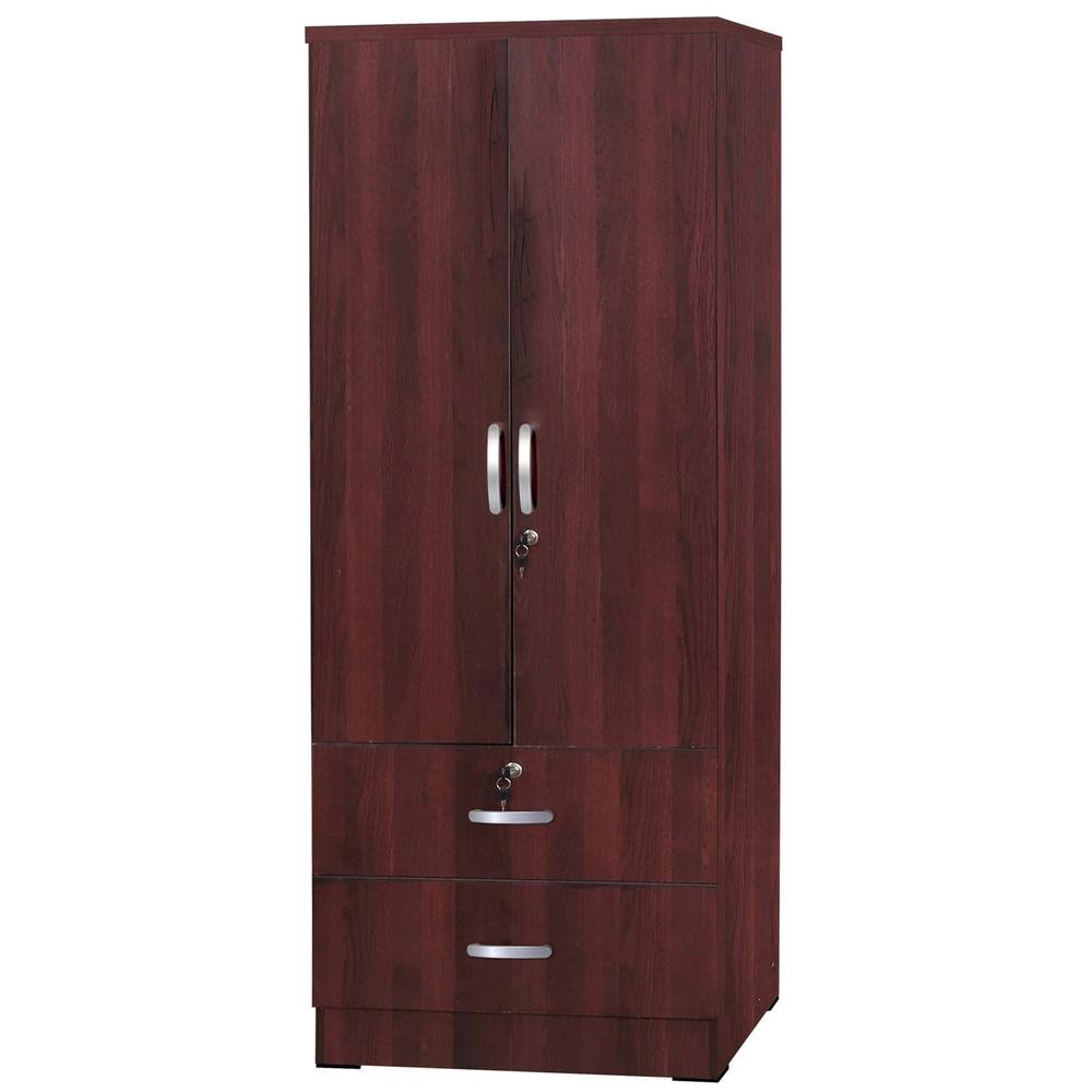 Grace Wardrobe Armoire - Mahogany - Ethereal Company