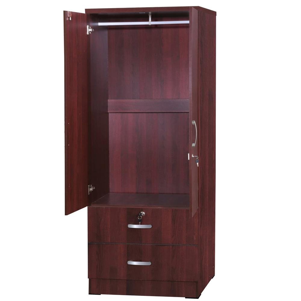 Grace Wardrobe Armoire - Mahogany - Ethereal Company