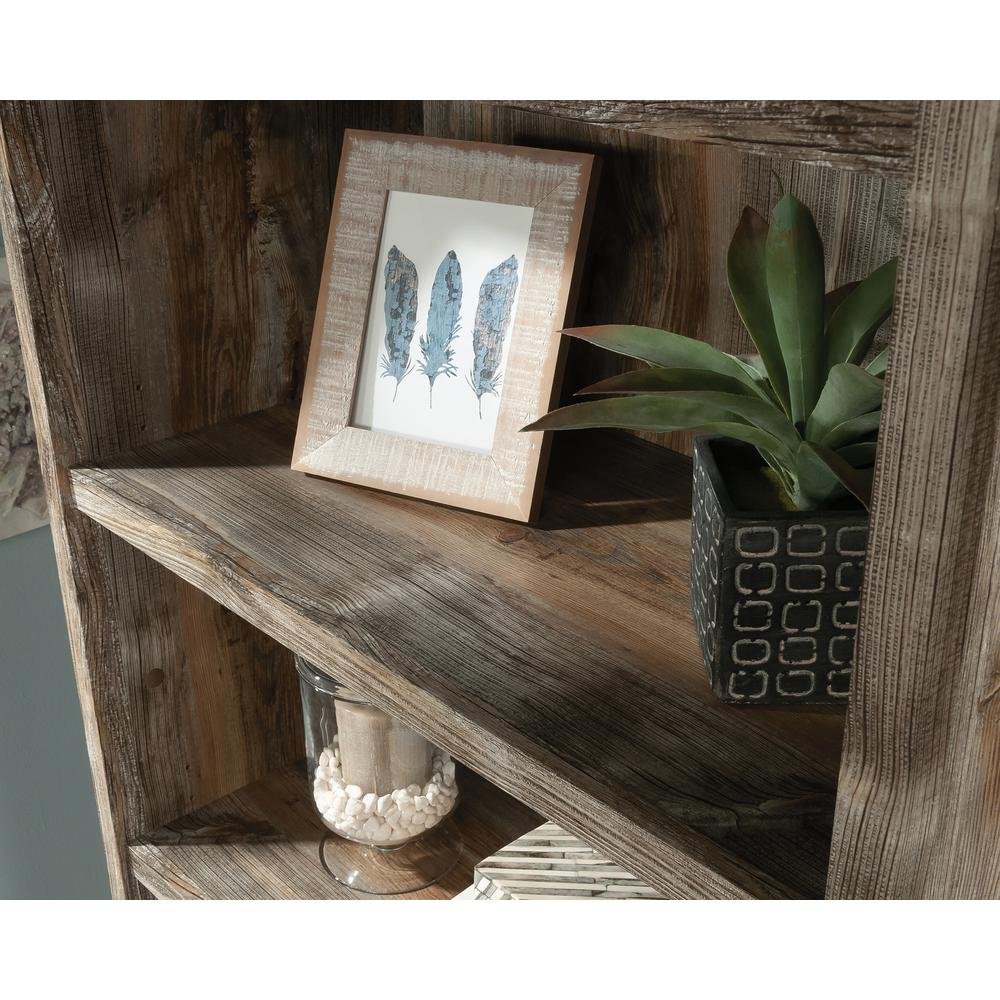 Granite Trace 5-Shelf Library Bookcase in Rustic Cedar - Ethereal Company