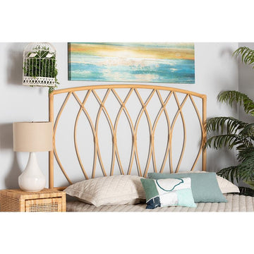 Halia Bohemian Rattan Queen Size Wall-mount Headboard - Ethereal Company