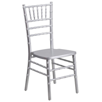 HERCULES Series Silver Wood Chiavari Chair - Ethereal Company