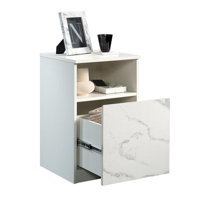 Hudson Court Nightstand-Pearl/Oak - Ethereal Company