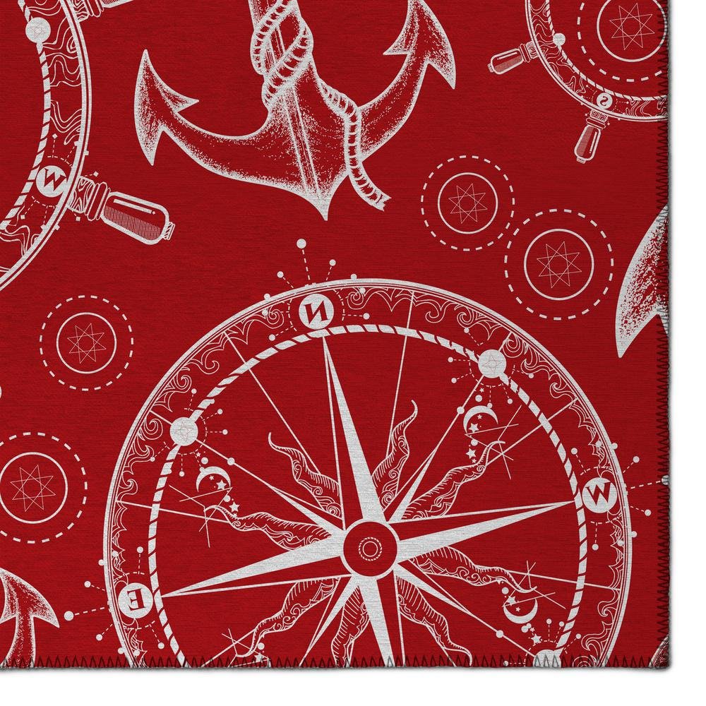 Indoor/Outdoor Harbor HA9 Red Washable 3&