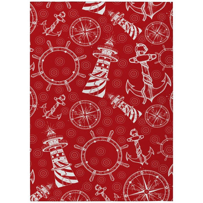 Indoor/Outdoor Harbor HA9 Red Washable 3&