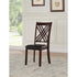 Katrien Side Chair (Set-2), Black PU & Espresso - Ethereal Company