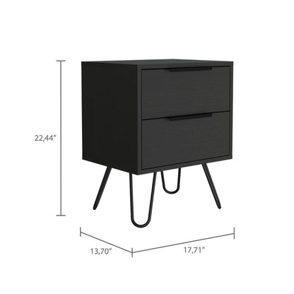 Kentia Night Stand -Black - Ethereal Company