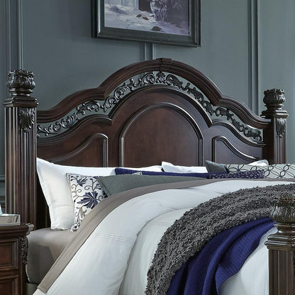 King Poster Headboard Traditional Brown - Ethereal Company