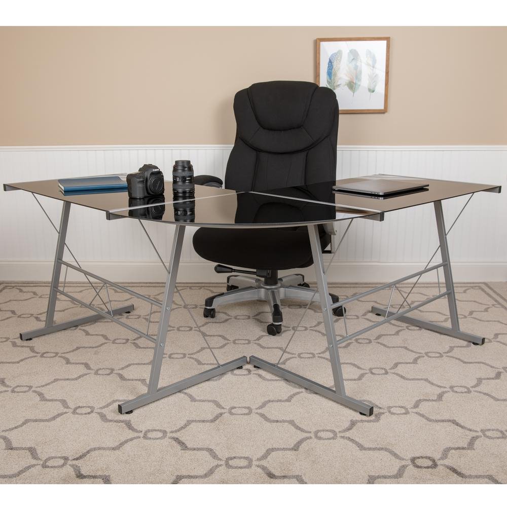 L-Shaped Computer Corner Desk 83.5&quot; - Black - Ethereal Company