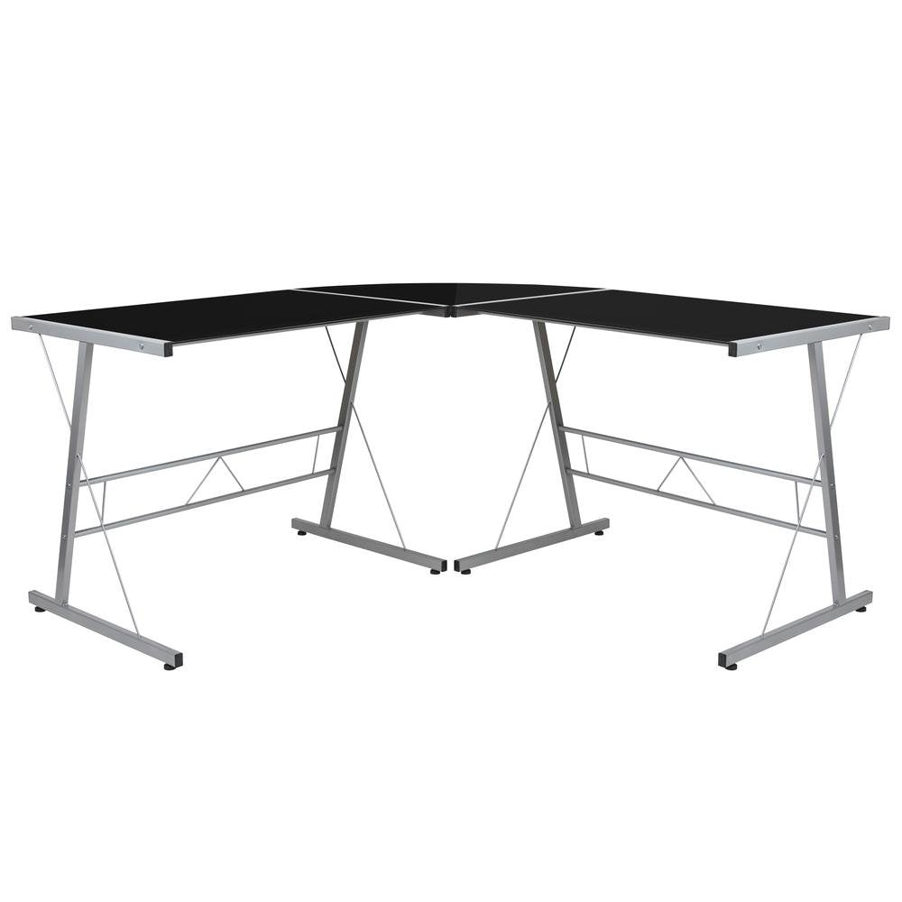 L-Shaped Computer Corner Desk 83.5&quot; - Black - Ethereal Company