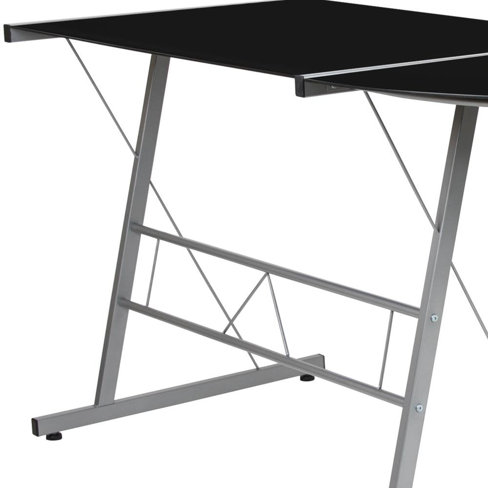 L-Shaped Computer Corner Desk 83.5&quot; - Black - Ethereal Company