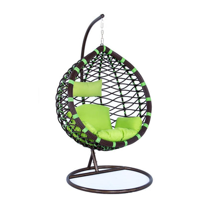 LeisureMod Wicker Hanging Egg Swing Chair Indoor Outdoor Use ESC42G - Ethereal Company