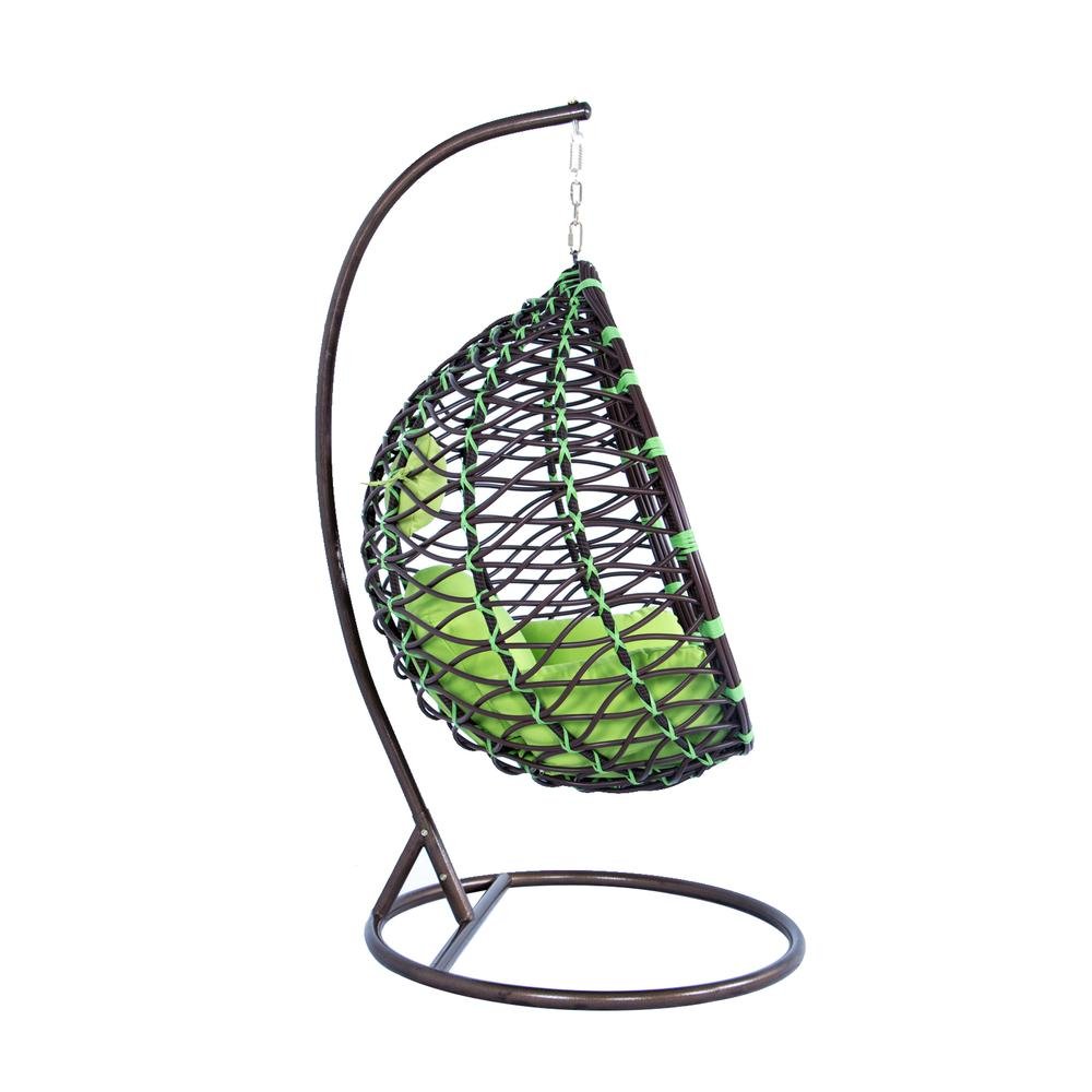 LeisureMod Wicker Hanging Egg Swing Chair Indoor Outdoor Use ESC42G - Ethereal Company