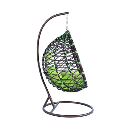 LeisureMod Wicker Hanging Egg Swing Chair Indoor Outdoor Use ESC42G - Ethereal Company