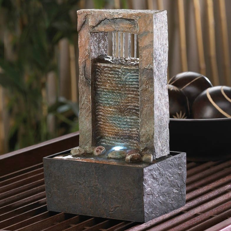 Lighted Architectural Tabletop Fountain - Ethereal Company