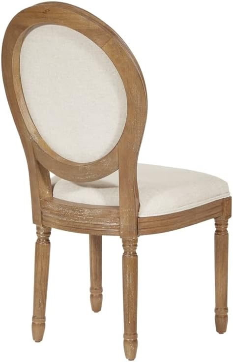 Lillian Oval Back Chair-Linen - Ethereal Company