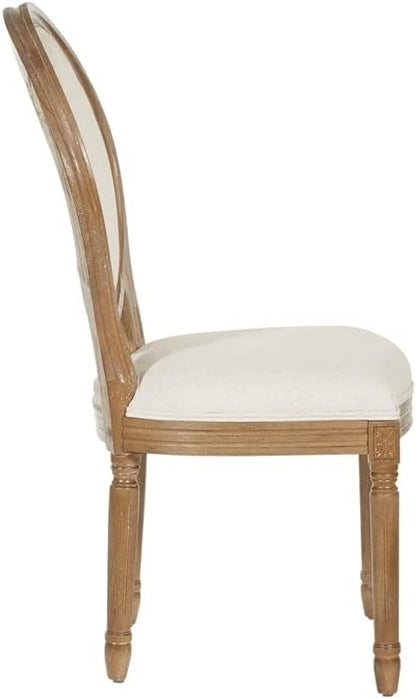 Lillian Oval Back Chair-Linen - Ethereal Company