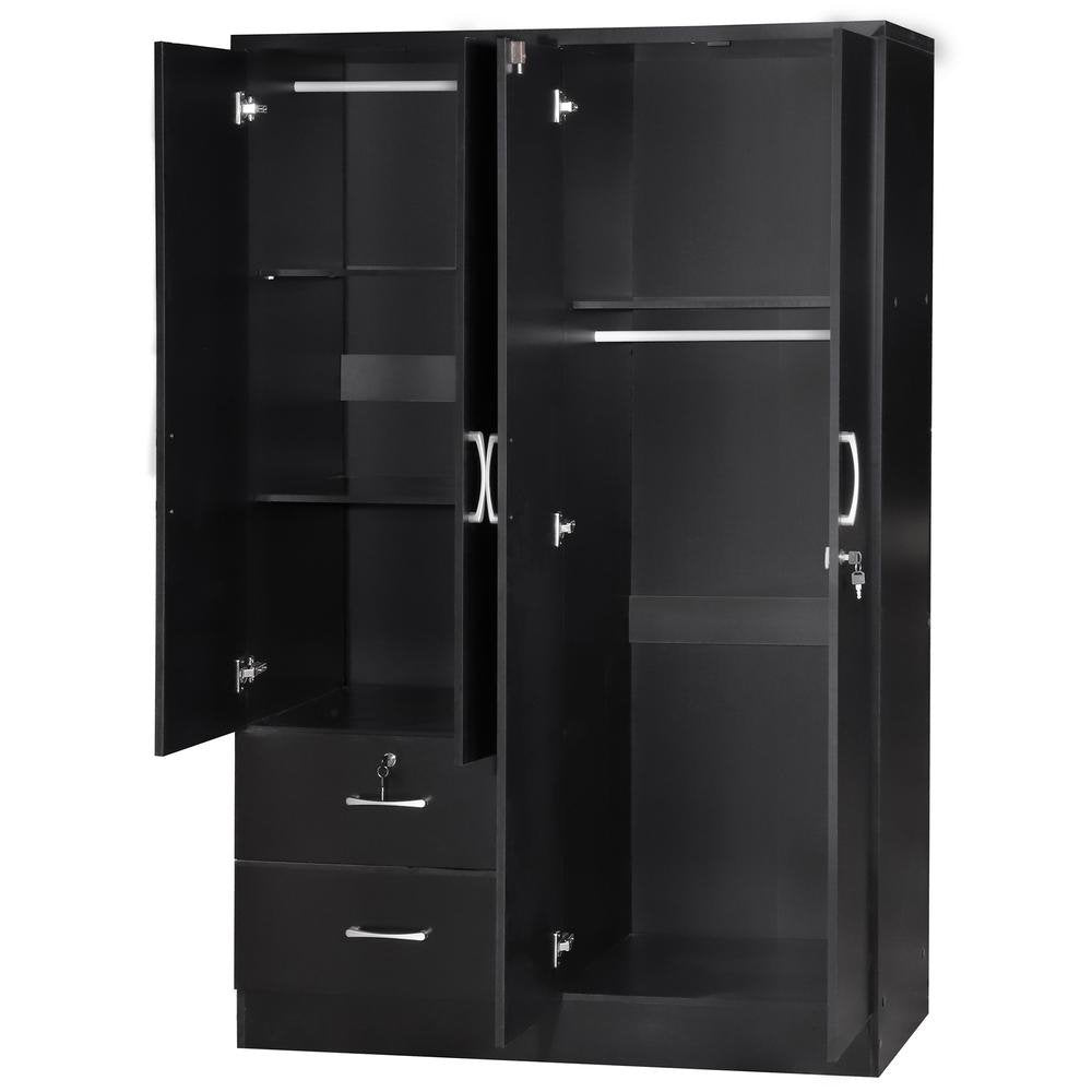 Luna Modern Armoire in Black - Ethereal Company