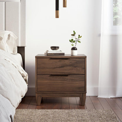 Mackay Modern Nightstand, Walnut - Ethereal Company