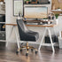 Madelaine Office Chair Gray & Gold - Ethereal Company