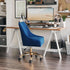 Madelaine Office Chair Navy Blue & Gold - Ethereal Company