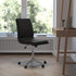 Madigan Mid-Back Armless Swivel Task Office Chair with LeatherSoft and Adjustable Chrome Base, Black - Ethereal Company