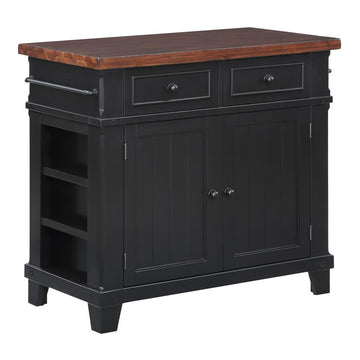 Madison Kitchen Island, Black - Ethereal Company