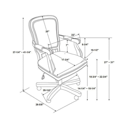 Maybell Office Chair, Light Gray - Ethereal Company