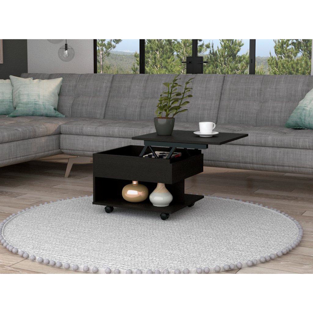 Mercuri Lift Top Coffee Table - Black Wengue Finish - Ethereal Company