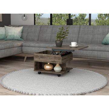 Mercuri Lift Top Coffee Table - Dark Brown Finish - Ethereal Company