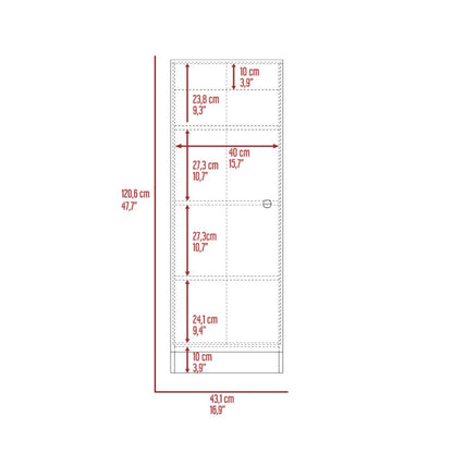 Miami Pantry, Single Door Cabinet, Black Wengue Finish - Ethereal Company