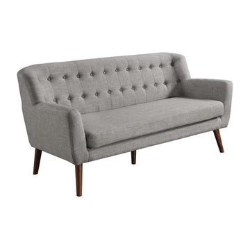 Mill Lane Mid-Century Modern 68” Tufted Sofa in Cement Fabric - Ethereal Company